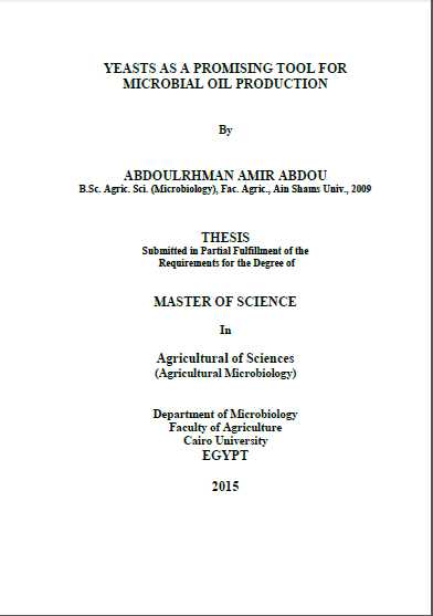 Thesis in microbiology